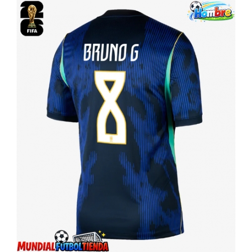 Camiseta Brasil Bruno Guimaraes #8 Segunda Equipación Replica Mundial 2026 mangas cortas
